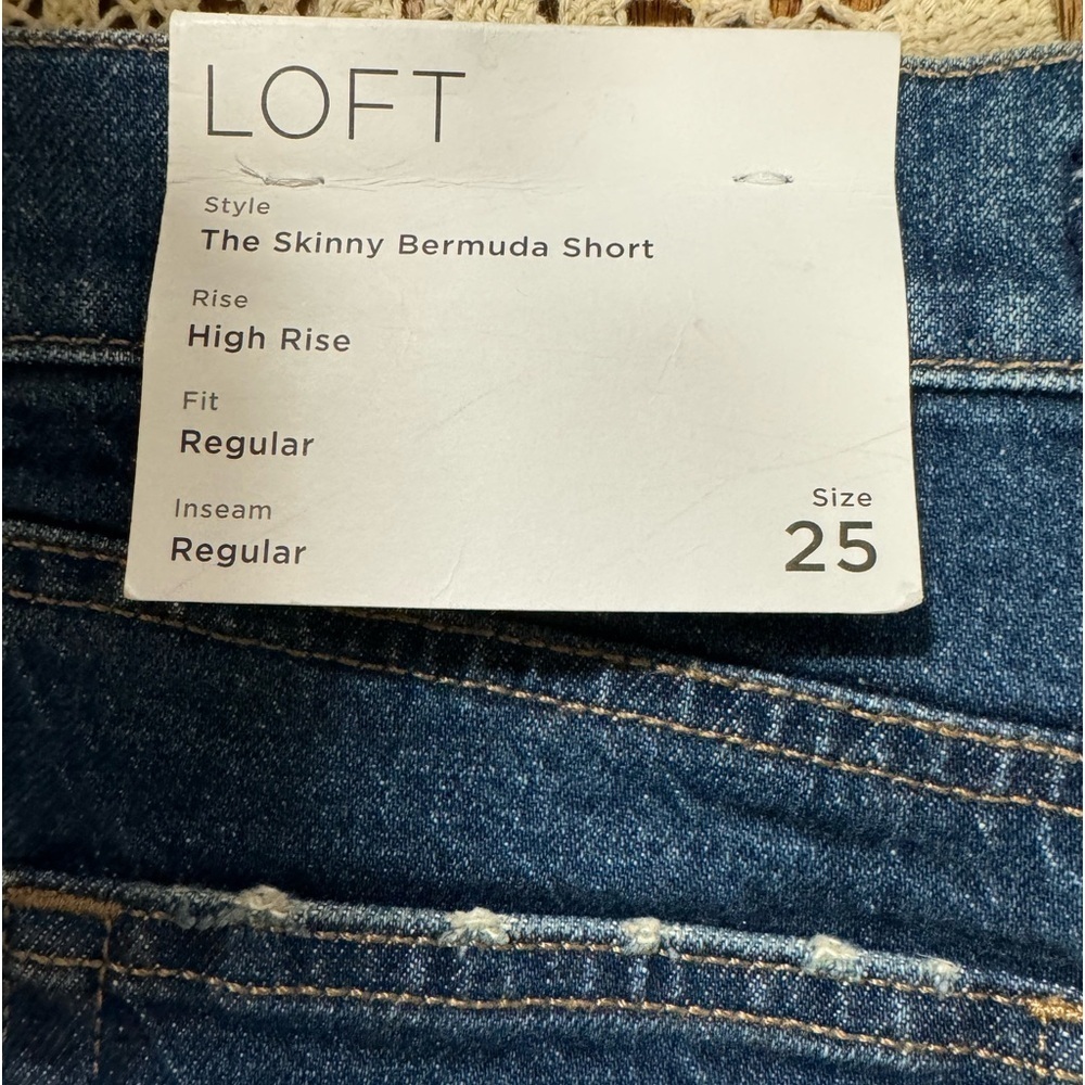 LOFT The Skinny Bermuda Short Denim High Rise Womens 25/0 nwt - Picture 5 of 5